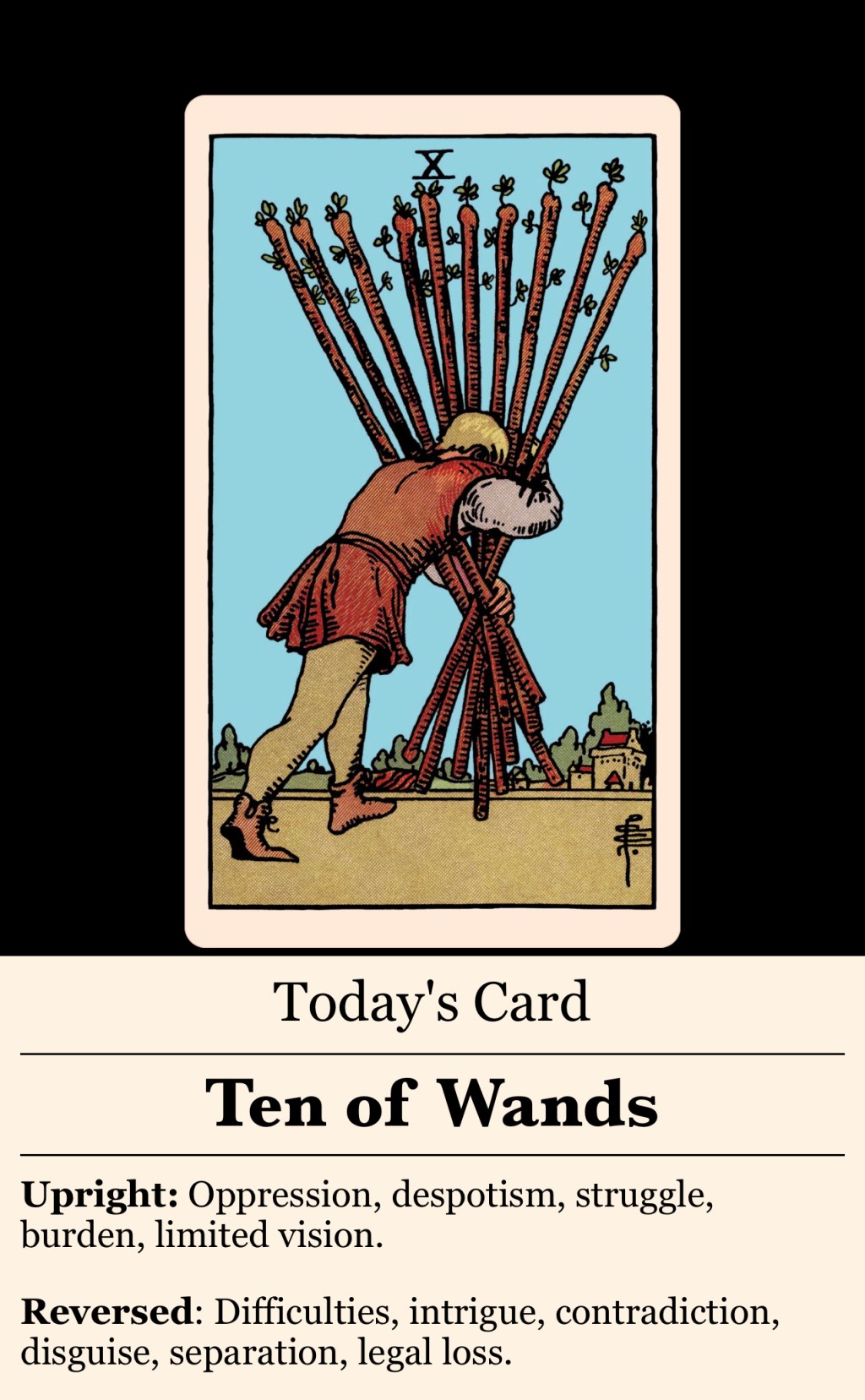 Today’s card – Oppression – No&nbsp;upside