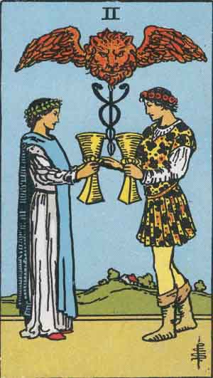 Two of Cups, two people acting within the relationship – Today’s&nbsp;Card