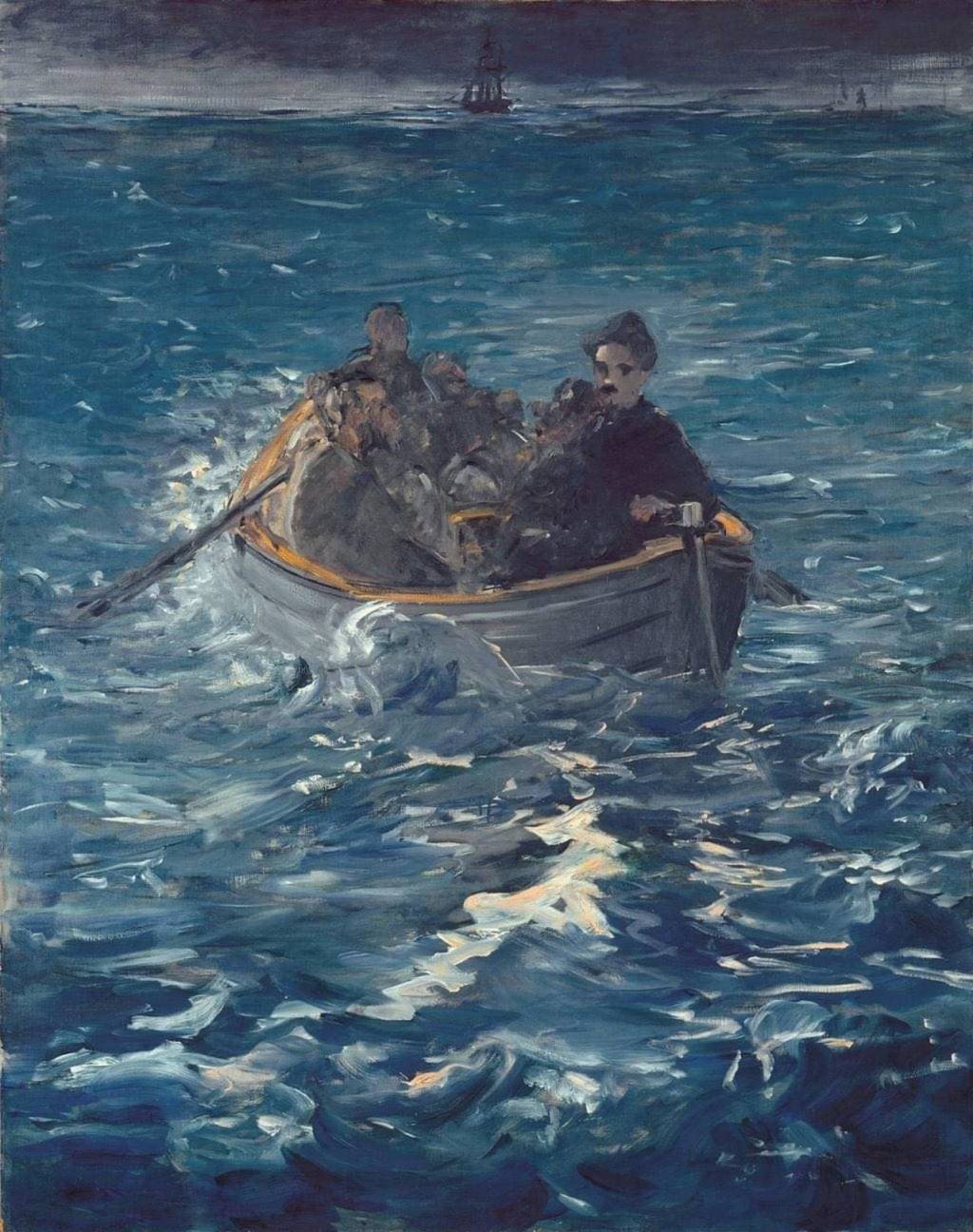 Rochefort’s Escape 1881 (French: Lévasion de Rochefort) Édouard Manet (1832-1883)