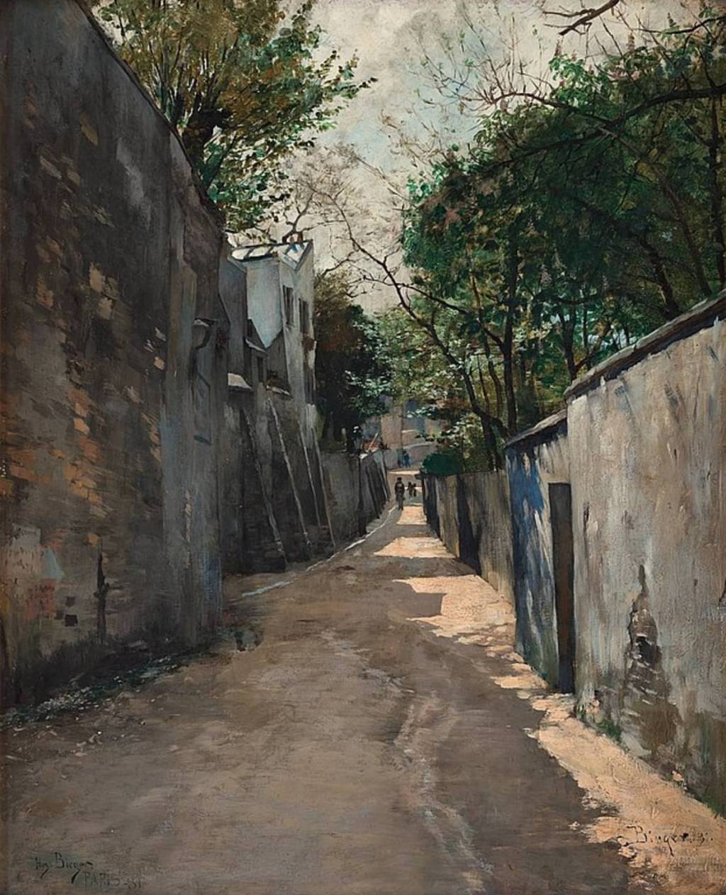 An Alley in Montmartre, 1881 –  Hugo Birger (1854 –&nbsp;1887)