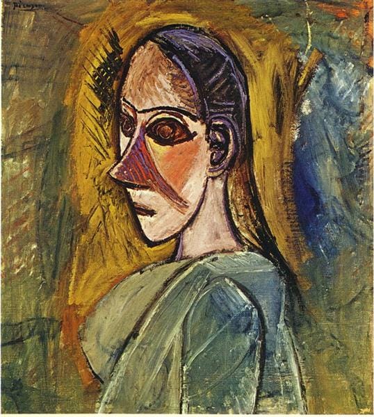 Bust of young woman from Avignon, 1907 – Pablo Picasso&nbsp;(1881-1973)