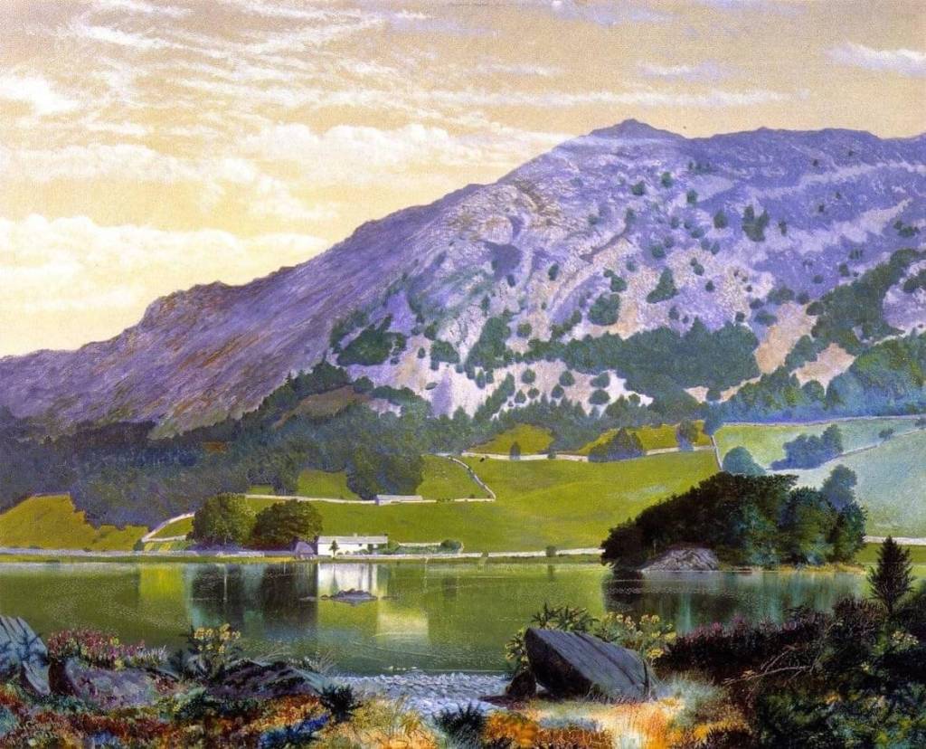 Nab Scar, The Lake District – Heather in Bloom, September” 1864 – John Atkinson Grimshaw&nbsp;(1836-1893)