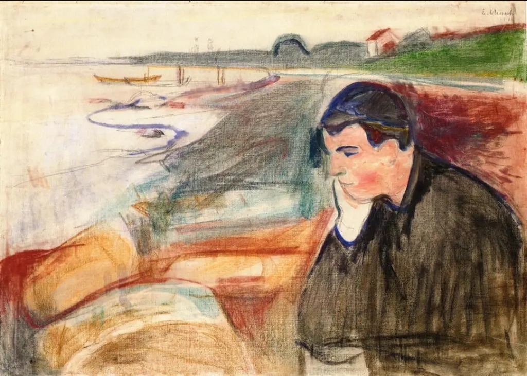 Melancholy (1891)-Edvard Munch (1863-1944)