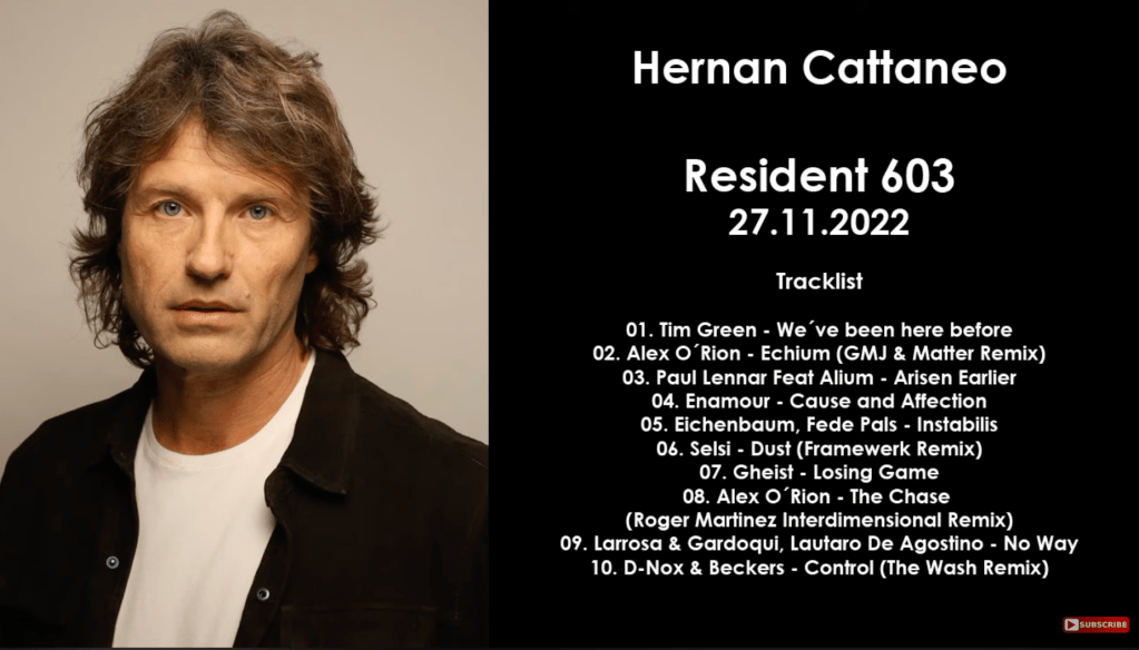 Hernan Cattaneo (Argentina) @ Resident 603&nbsp;27.11.2022