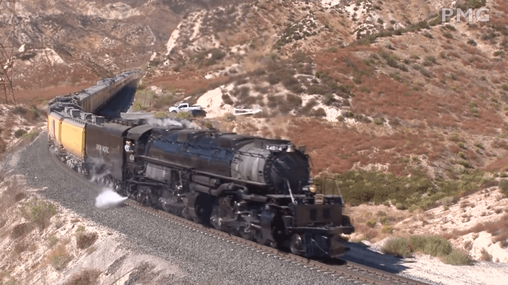UP 4014 over Cajon Pass & Beaumont&nbsp;Hill
