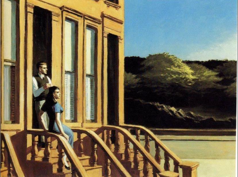Sunlight on Brownstones (1956) – Edward Hopper&nbsp;(1882-1967)