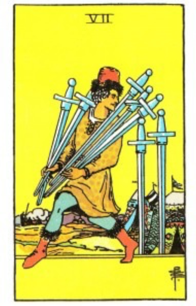 Seven of Swords – deception, trickery, and&nbsp;stealth