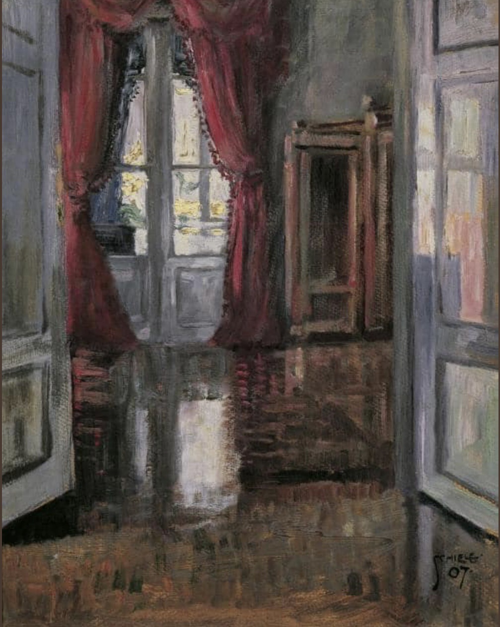 Interior, 1907 – Egon Schiele (Austrian,&nbsp;1890-1918)