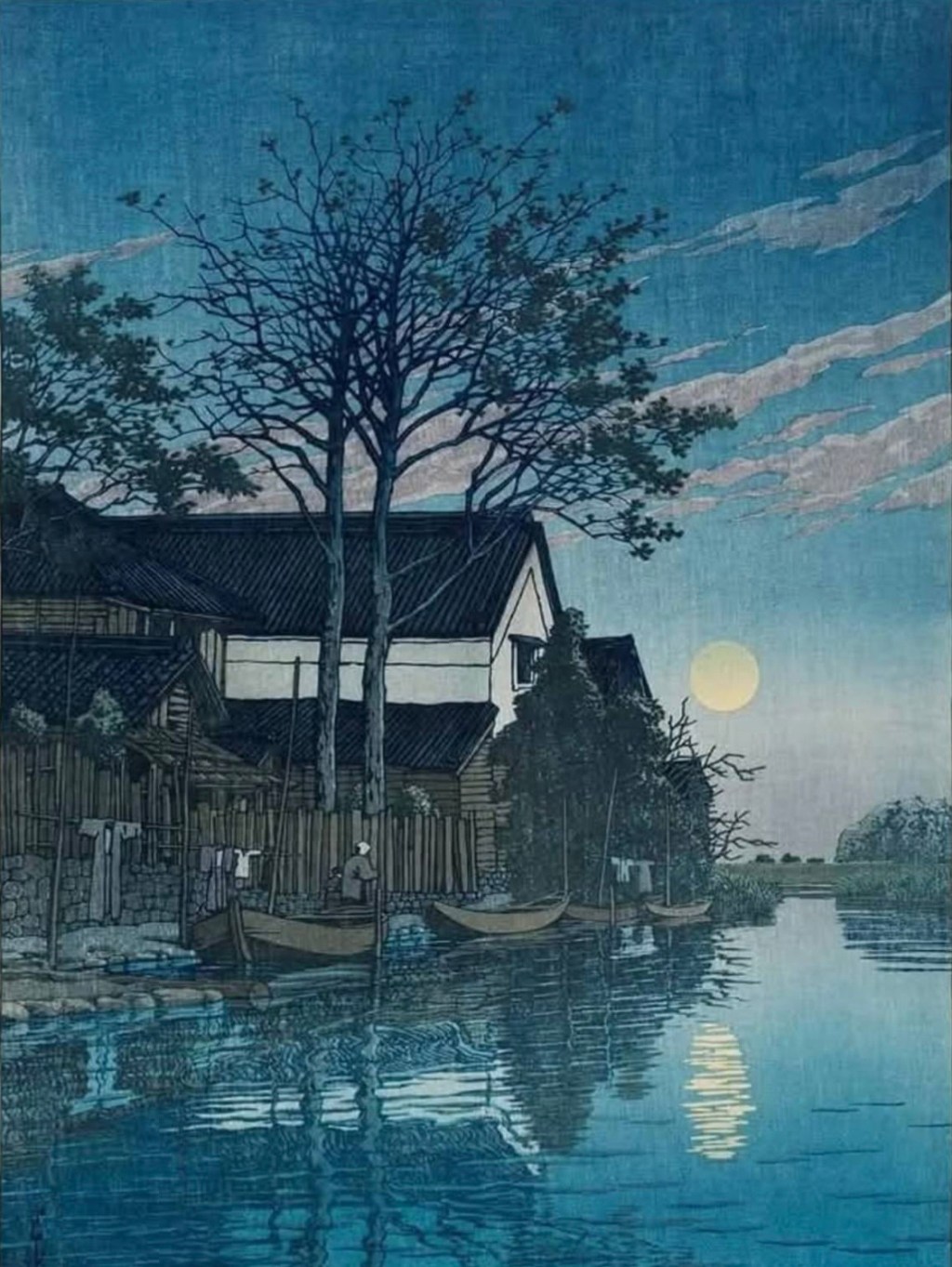 Evening at Itako, (1930) – Kawase Hasui&nbsp;(1883-1957)