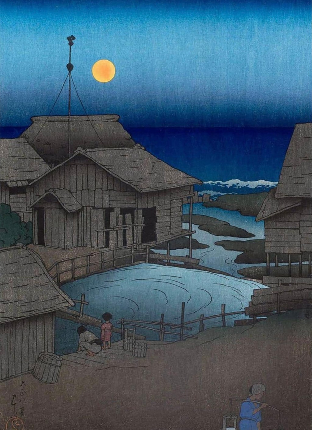 Mishima River, 1919 – Kawase Hasui&nbsp;(1883-1957)