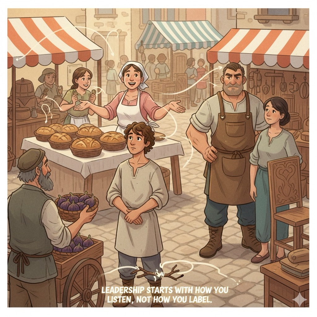 Mateo practices with the fig seller, asking&nbsp;questions