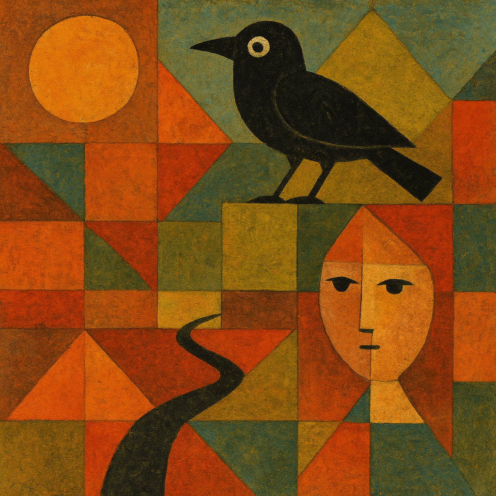 The crow announced itself with the scrape of black on&nbsp;black