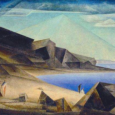 The High Bank (Das hohe Ufer) 1923-Lyonel Feininger&nbsp;(1871-1956)
